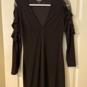 Women’s Express mini black long sleeve dress